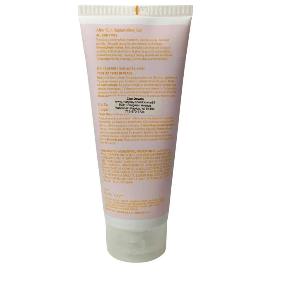 Mary Kay After Sun Replenishing Gel  6.5 Fl Oz/192ml New & Sealed Pink Tube